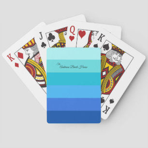 Jeu De Cartes Été Frais Bleu rayé