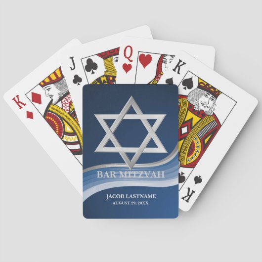 Jeu De Cartes Étoile de David Bar Mitzvah (dos)