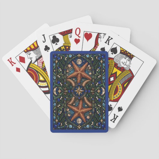 Jeu De Cartes Étoile de mer, vitrail de maree (dos)