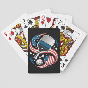 Jeu De Cartes Étoile Patriotique Rayures Drapeau USA Pickleball