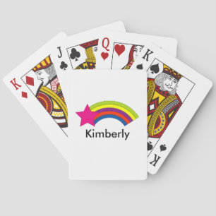 Jeu De Cartes Étoile rose et arc-en-ciel personnalisable