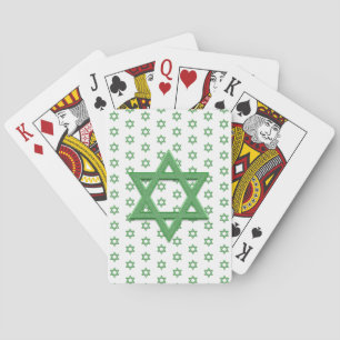 Jeu De Cartes Étoile verte de David sans couture