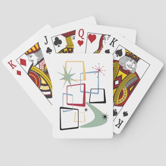Jeu De Cartes Etoiles Carrés de l'âge atomique Boomerang milieu  (dos)