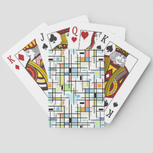 Jeu De Cartes Étoiles sur un arrière - plan à damiers.