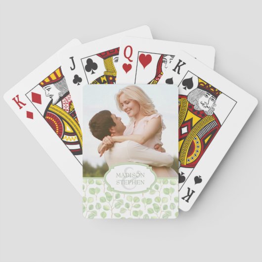 Jeu De Cartes Eucalyptus Dollar Argent & Branches - Photos Maria (dos)