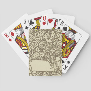 Jeu De Cartes Ex-libris de chouette vintage Arts & Crafts Walter