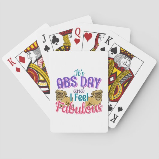 Jeu De Cartes Exercice Abs Day Core - Amoureux des chiens Carlin (dos)