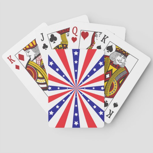 Jeu De Cartes Explosion de soleil patriotique (dos)
