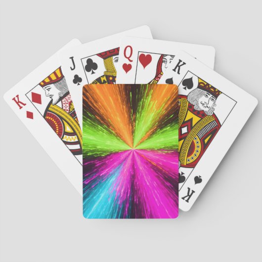 Jeu De Cartes Explosion radiale néon (dos)
