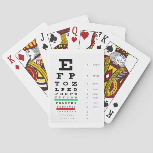 Jeu De Cartes Eye Chart Playing Cards (dos)