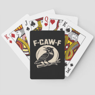 Jeu De Cartes F-Caw-F Corbeau Corneille Style Vintage