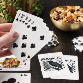 Jeu De Cartes F-Caw-F Oiseau Corbeau Rétro Classique (In Situ)
