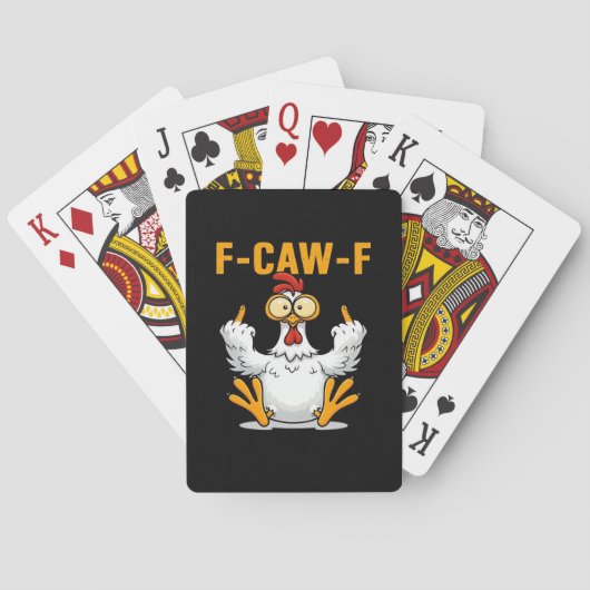 Jeu De Cartes F-Caw-F Poulet Classique Drôle Tendance (dos)