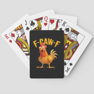 Jeu De Cartes F-Caw-F Poulet Classique Style Rétro