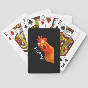 Jeu De Cartes F-Caw-F Poulet Essentiel Classique Rétro