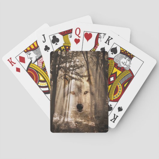 Jeu De Cartes Face de loup dans les bois (dos)