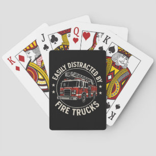 Jeu De Cartes Facilement Distrait Par Les Camions De Pompiers