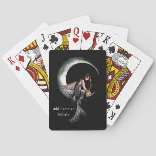Jeu De Cartes Fairy assis sur la lune Jouer aux cartes