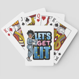 Jeu De Cartes Faisons des femmes noires illuminées Noël en buvan