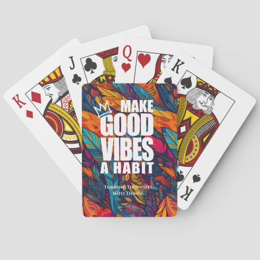 JEU DE CARTES FAITES DE GOOD VIBES UN HABIT | (dos)