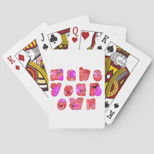 Jeu De Cartes Faites votre propre coeur Art Design d'impression (dos)