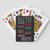 JEU DE CARTES FAITH AIVE IT LIVE IT WALK IT (dos)