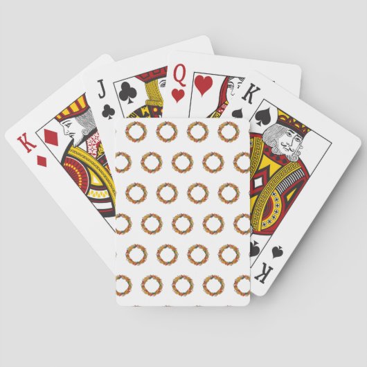 Jeu De Cartes Fall Leaf Wreath Circle (dos)