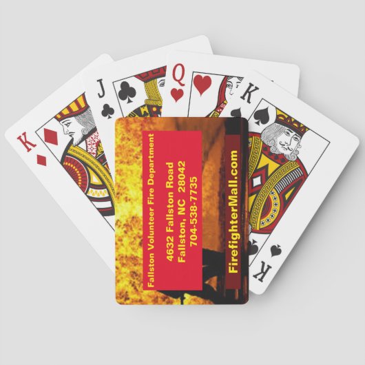 Jeu De Cartes Fallston Volunteer Fire Department Jouer des carte (dos)