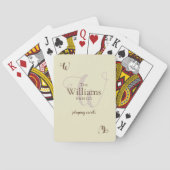 Jeu De Cartes Famille Monogramme Elegance Crème (dos)