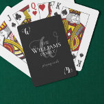 Jeu De Cartes Famille monogrammed noir<br><div class="desc">Créez des cartes de jeu couleur noire cool et moderne avec monogramme de famille</div>