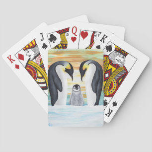 Jeu De Cartes Famille Penguin avec bébé Penguin