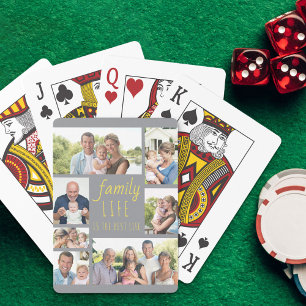 Jeu De Cartes Famille Vie Photo Collage 7 Photo Grey Jaune