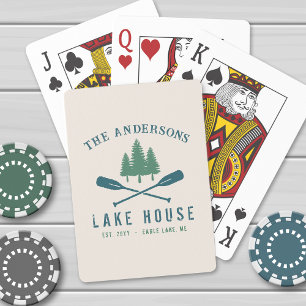 Jeu De Cartes Family Lake House Bateau Russe moderne Oar Pine Tr