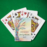 Jeu De Cartes Family Tree Reunion Classic Playing Cards<br><div class="desc">Family Tree Reunion Classic Playing Cards. Ces Cartes de Jeu Retrouvailles Familiales sont décorées d'un arbre généalogique en mosaïque aux couleurs de l'arc-en-ciel sur un arrière - plan aquarelle. Vous pouvez les customiser avec votre nom de famille et l'année. Ils font un souvenir parfait à votre réunion de famille. Parce...</div>