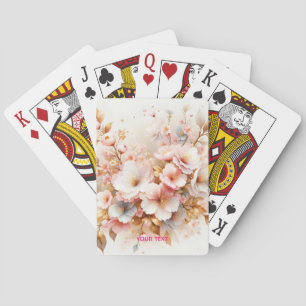 Jeu De Cartes Fantaisie Rose Pâle Sakura Mignon