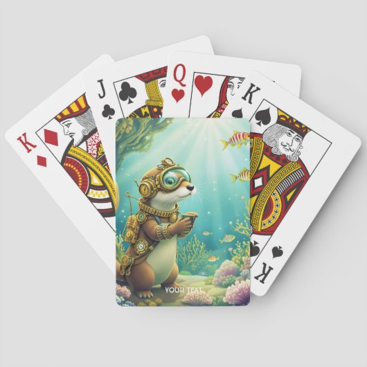 Jeu De Cartes Fantasy Cute Otter Steampunk Suit (dos)