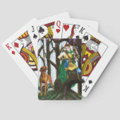 Jeu De Cartes Fantasy Elf Archer Vizsla Dog Enchanted Forest (dos)
