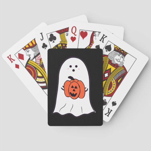 Jeu De Cartes Fantôme avec Jack-o-Lantern (dos)