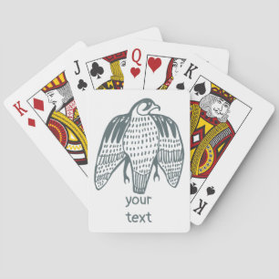 Jeu De Cartes Faucon de fleur de fleur de fleur Illustré Peregri
