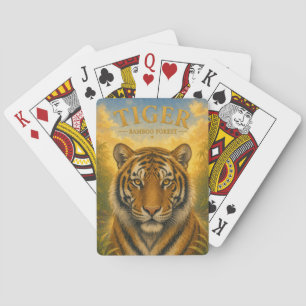 Jeu De Cartes Faune de la forêt de bambou du tigre