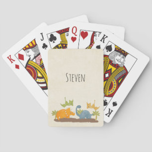 Jeu De Cartes Faune sauvage de Cute Dinosaure