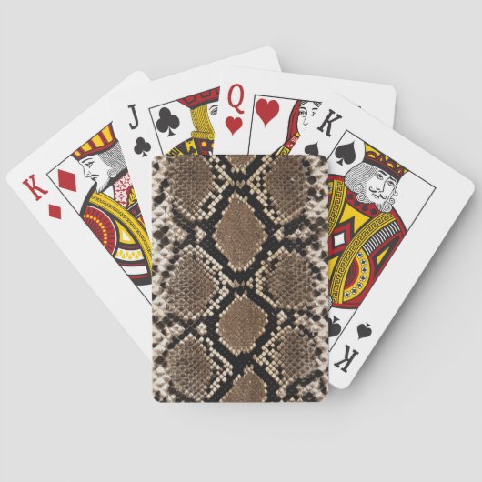 Jeu De Cartes Faux cuir de serpent Python (dos)