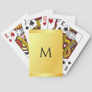 Jeu De Cartes Faux Gold Métallurgie Vide Modèle Personnalisé