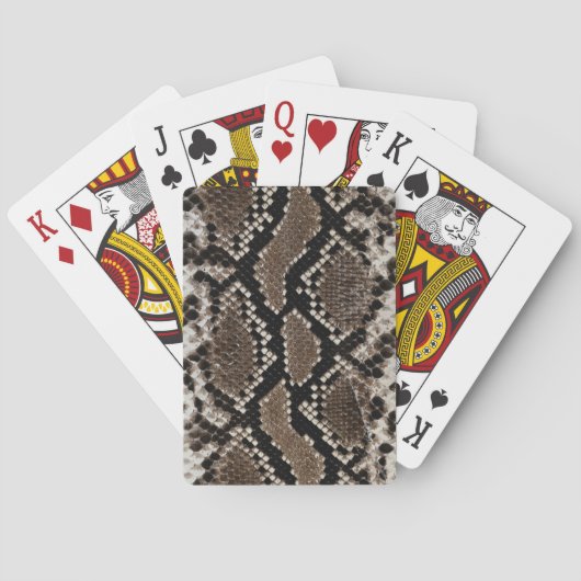 Jeu De Cartes Faux Python réticulé Snakeskin (dos)