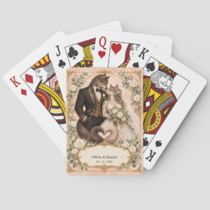 Jeu De Cartes Faveur de mariage de mariée et marié loup-garou pe