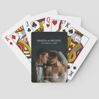 Jeu De Cartes Faveur de photo personnalisée avec noms et date de
