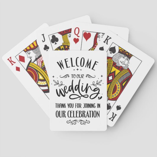 Jeu De Cartes Faveurs de mariage (dos)