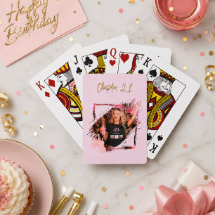 Jeu De Cartes Favors de fête d'anniversaire rose Chapitre 21 ave