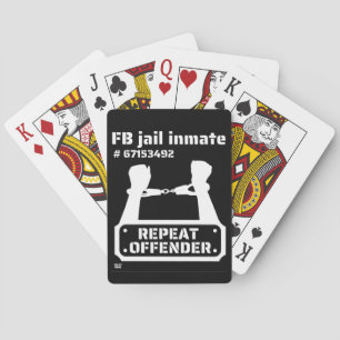 Jeu De Cartes "FB JAIL INMATE" drôle de détenu
