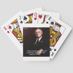 Jeu De Cartes FDR & Accrochez-vous à la corde Citation